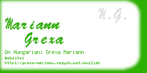 mariann grexa business card